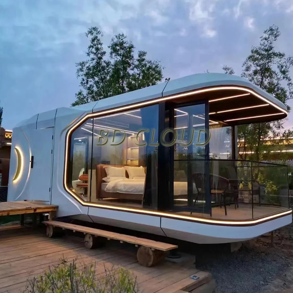 Tiny Capsule House Commercial Space With Kitchen supplier