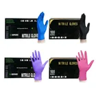 Wholesale High Quality laboratory tattoo colorful nitrile Rubber cleaning Manicure nail art use-glove salon beauty nitrile-glove