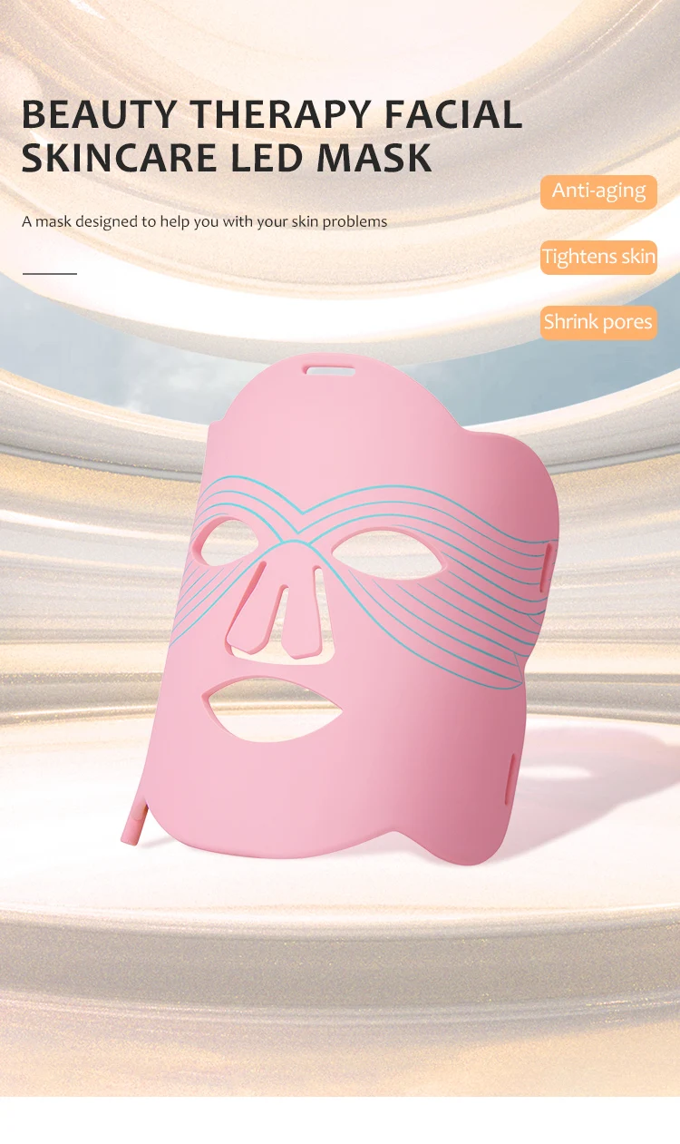 Red Infrared Light Led Photon Mask Home Used Led Therapy Facial Mask Nearinfrared Silicone Led
