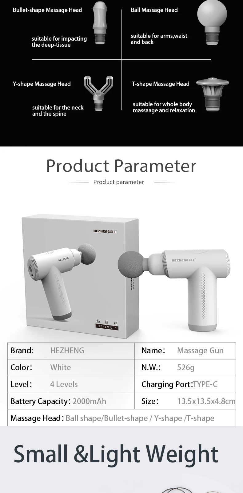 New 2023 Products Mini Handheld Percussion Muscle Massage Gun Portable Fascia Relaxation Gun for Body Deep Massage