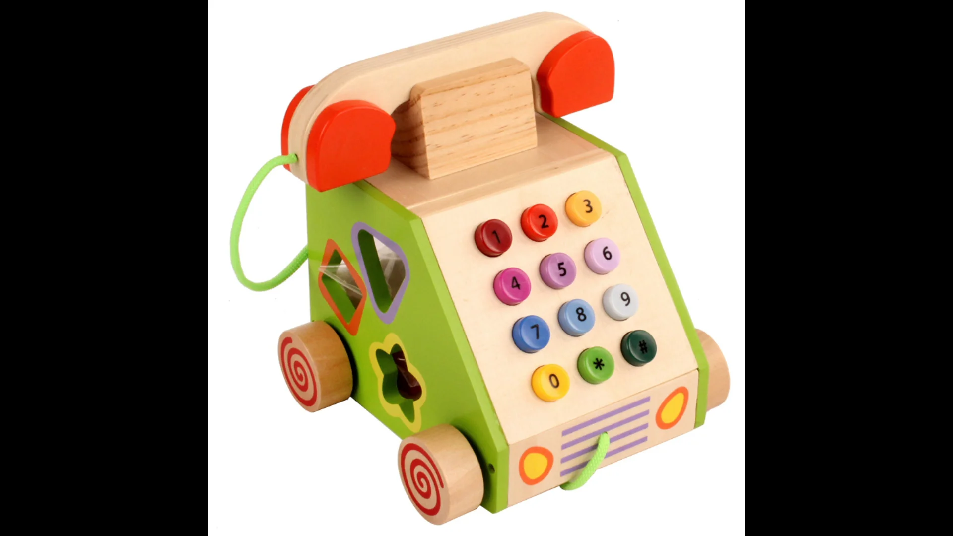educational toy wooden stereo gidital clock wooden