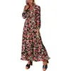 Floral Black Red
