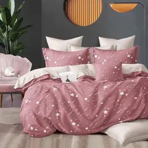Best Selling Luxury King Bedding, Polyester Breathable Sheet Set with Sheets Ready to Use Hot Sale