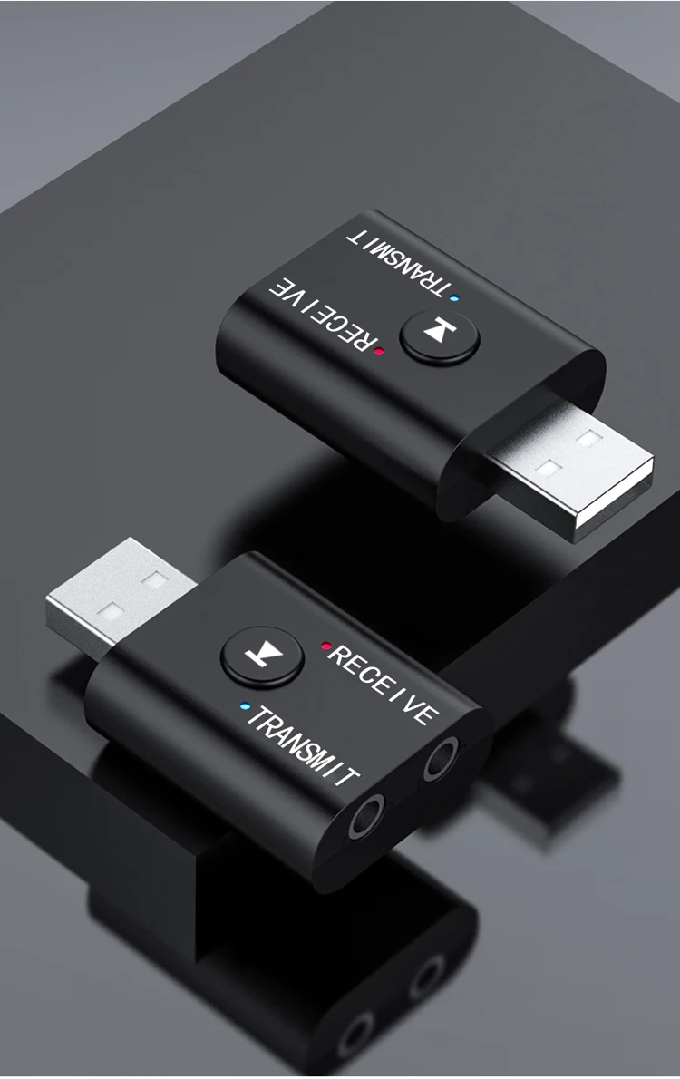 2 In 1 Usb Bluetooth Audio Dongle Wireless Transmitter Receiver Adapter For Tv Car Amplifier