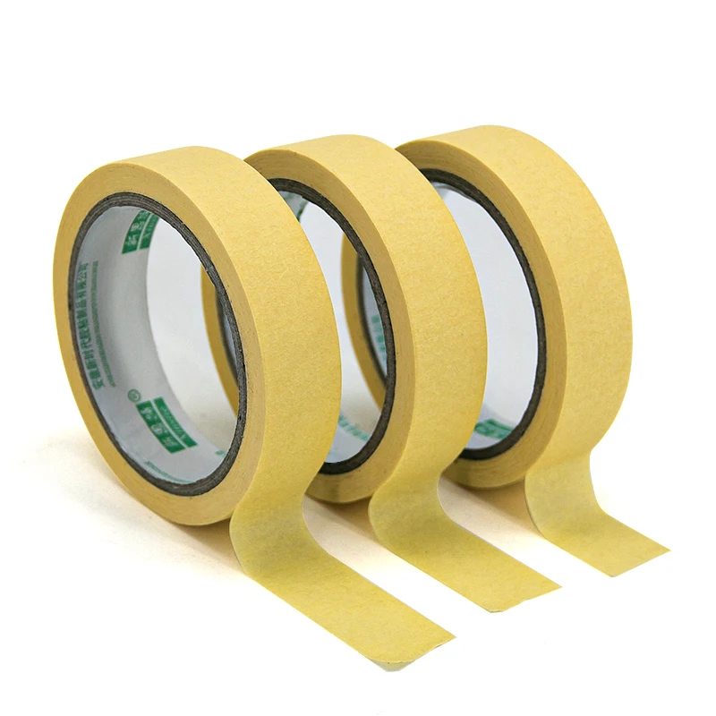 Hot Sale Universal Strong Adhesive Yellow Automotive Masking Tape for Car Painting Protection factory