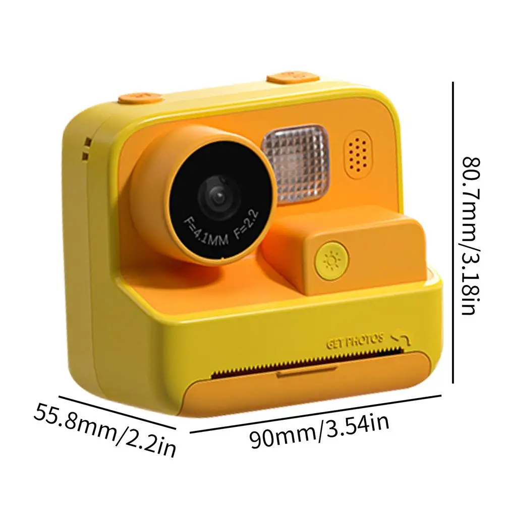 Appareil Photo Instantané Enfants 1080P 2.4 Mode Vidéo Selfie Papier Impression Carte 32 Go