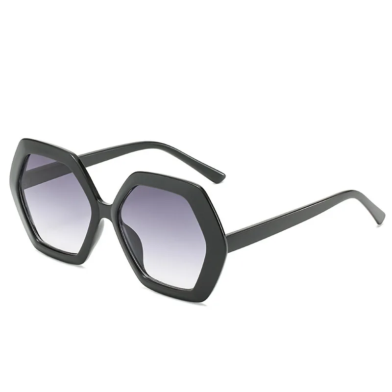 2024 Hexagon Unique Polygonal Oversized Sunglasses for Women display picture 3