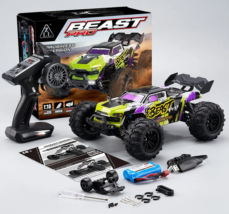 新しいホットHOSHIZLL SG116PROブラッシュドRCカー1:16 4WD高速