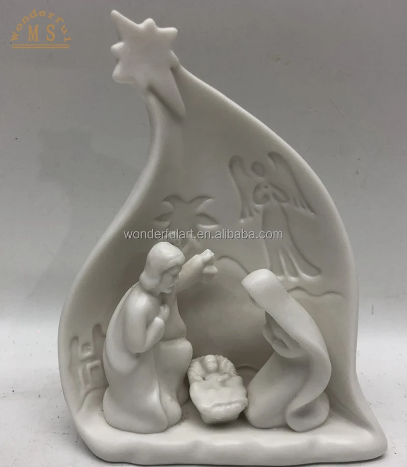 Dolomite Religious Manger Nativity Birth Scene Holiday Decoration for Christian Gifts