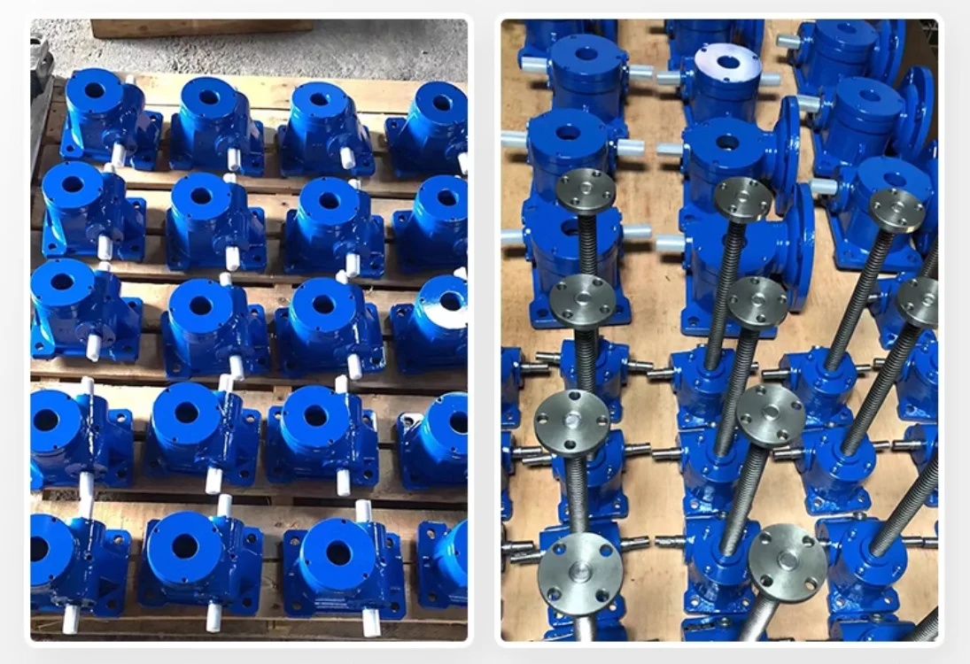 SWL1t / SWL2.5t Load 200KG/500KG Manual Screw Lifting Elevator Screw Rod Small Manual Worm Gear Screw Jack Elevator Lifting