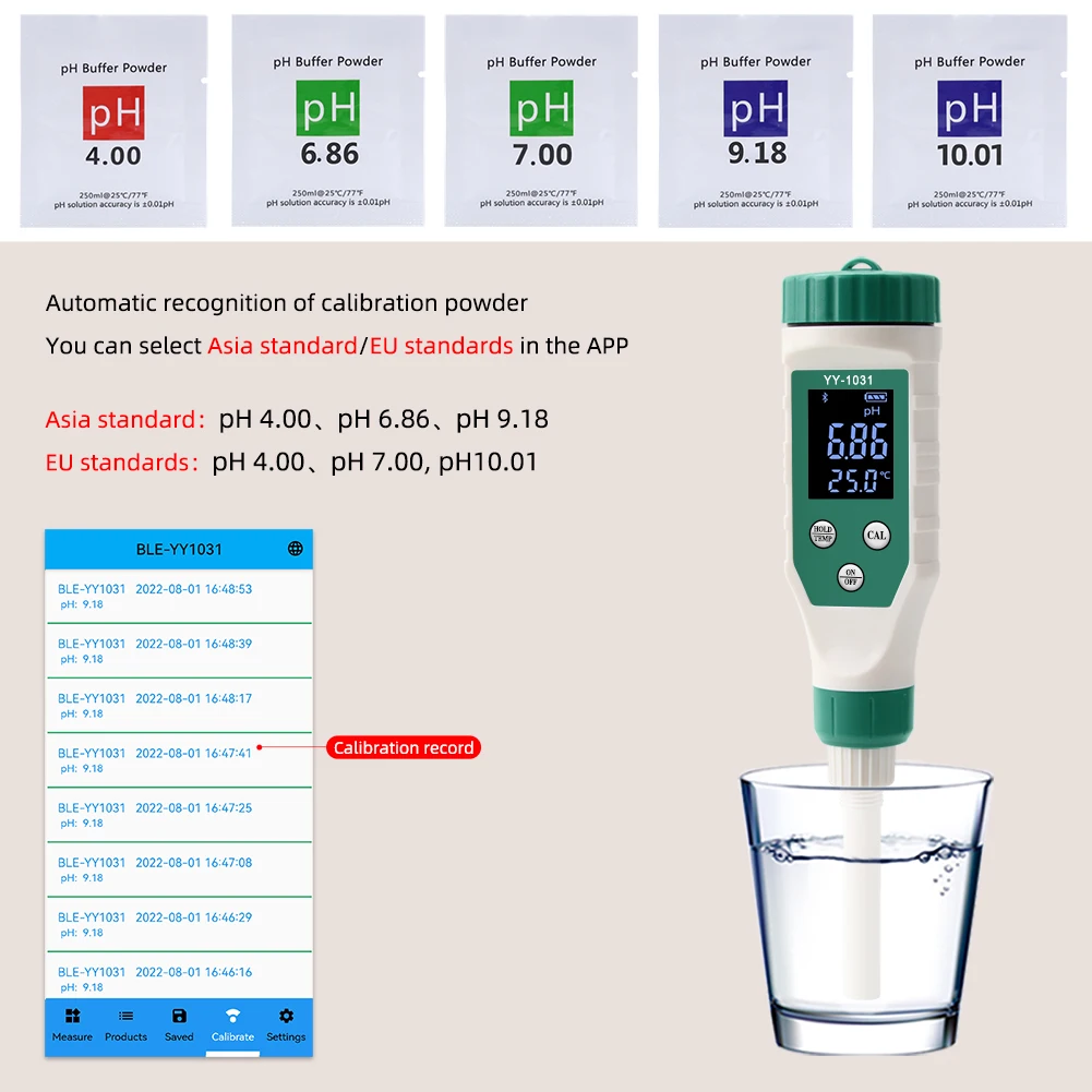 Backlit Lcd Display Bluetooth Ph Meter With Atc High Accuracy Ph Tester ...