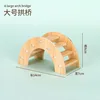 Large solid wood arch bridge