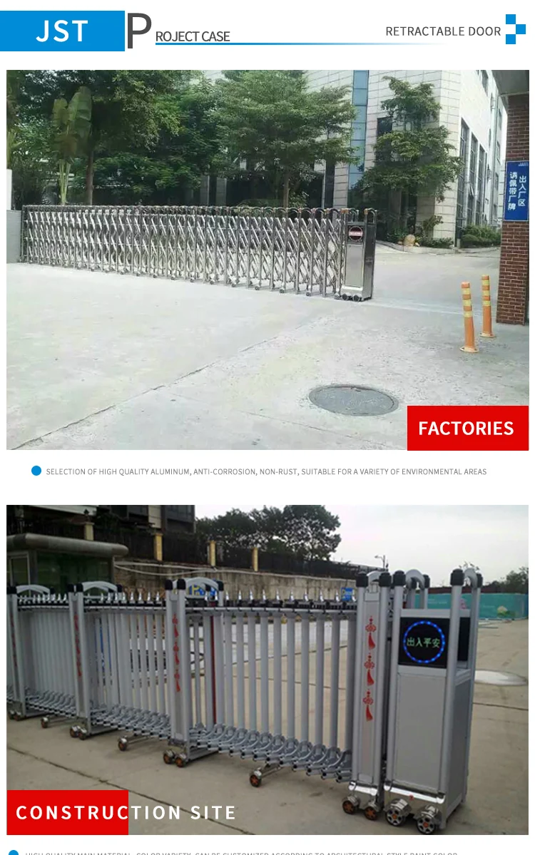 High Quality Electric Automatic Accordion Driveway Gate Security Doors