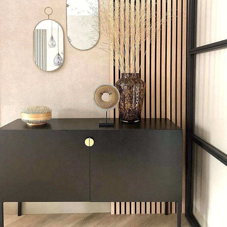 Akupanels Factory Price Delivery Providing MDF Polyester Fiber Wooden Slats Acoustic Panels for Soundproofing