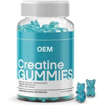 OEM/ODM Natural Adults Pre-Workout Energy Support Creatine Gummies Vegetarian Sports Supplements Creatine Monohydrate Gummies