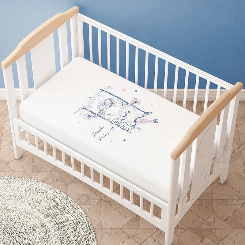 Manufacturers Selling Wholesale Customization Baby Bed Printed Bed Sheet Set Cotton Mattress Cover