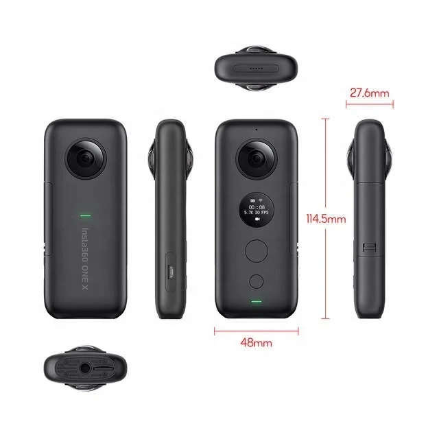 
 Оригинальный Insta360 ONE X Водонепроницаемая Экшн-камера для подводной съемки на глубине 5,7 K видео 18MP фото для IPhone и Android  