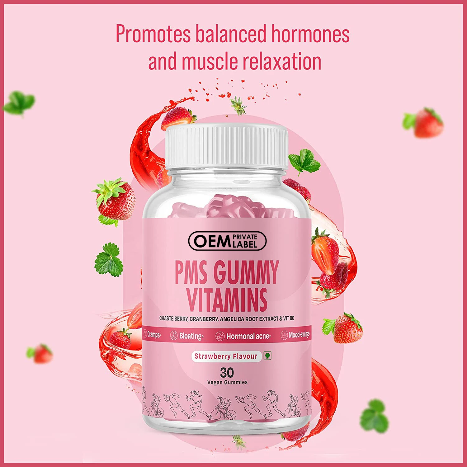 Pms Gummies Vitamin Bloating Relief,Period Cramps & Hormone Balance