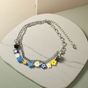 European Style Fashion Bracelet Exclusive Minimalist Flower Alloy Chain Bracelet for Women Holiday Party Festival