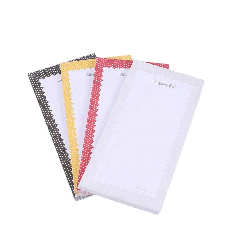 Wholesale custom design wood free paper Sticky shopping list note pad