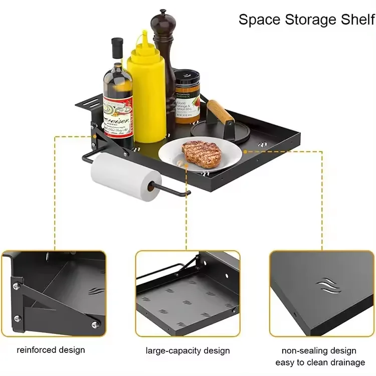 Griddle Side Shelf Tray For Blackstone 17"/ 22"/ 28" Side Grill Caddy