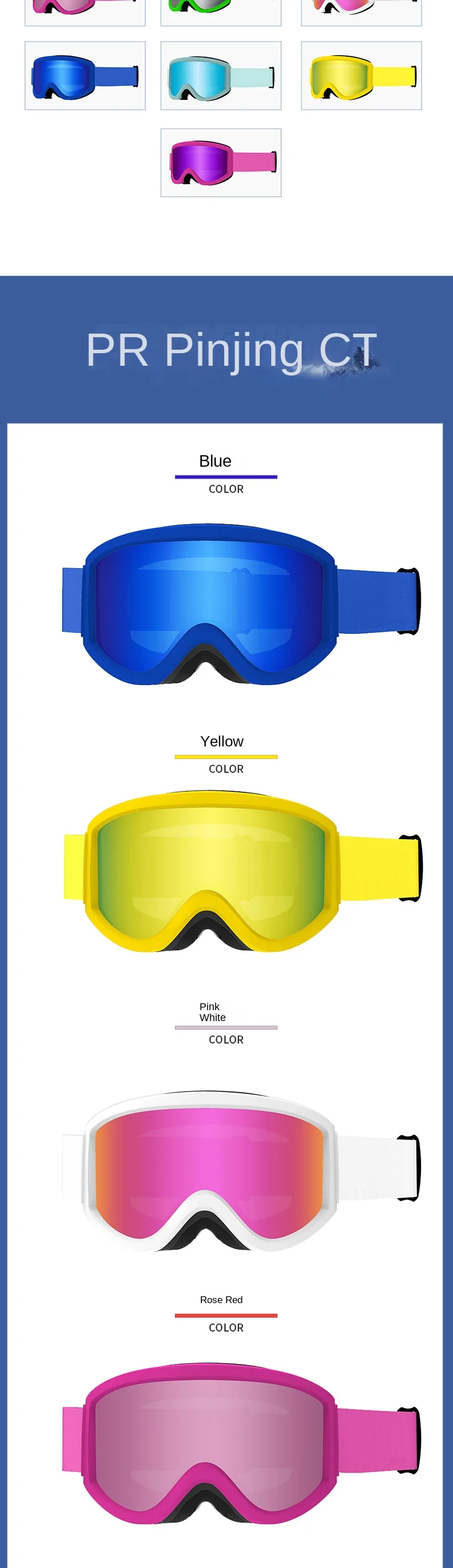 UV Protection HD Anti-Fog Ski Goggles for Explosive Adult Mountain and Outdoor Use