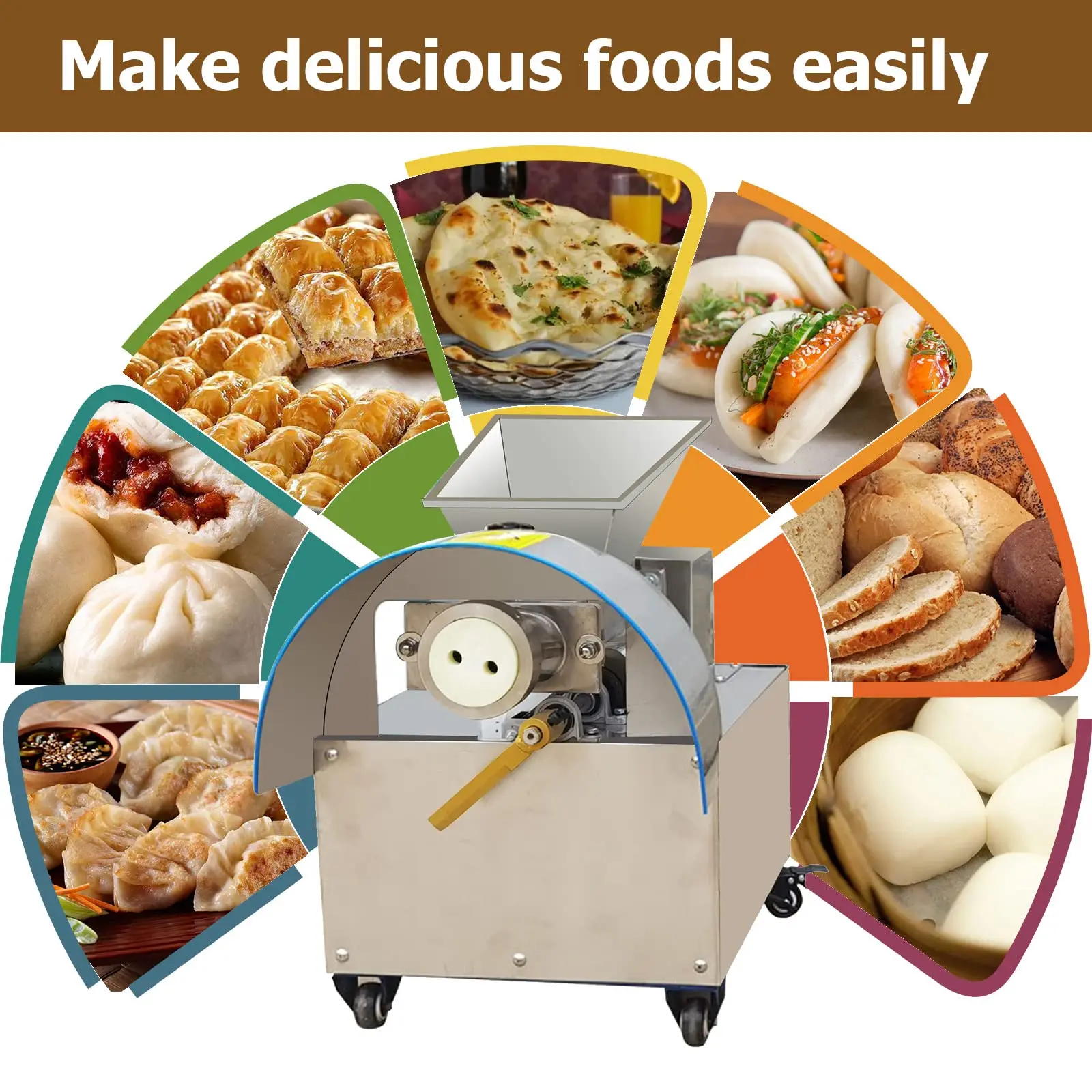 product pizza dough divider rounder machine chapati roller dough cutting machine maker dough ball divider machine-12
