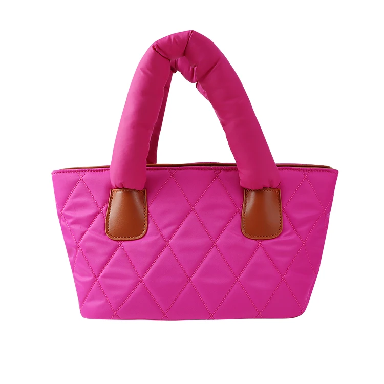 Ladies Puffer Padded Shoulder Nylon Crossbody Purses And Handbags Quilted Tote Puffy Bag