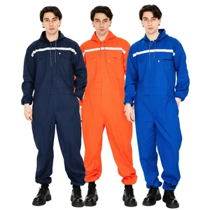 Wholesale Custom Long Sleeve Mechanics Coveralls Workwear Jumpsuit Men Working Overalls with Multi Pockets