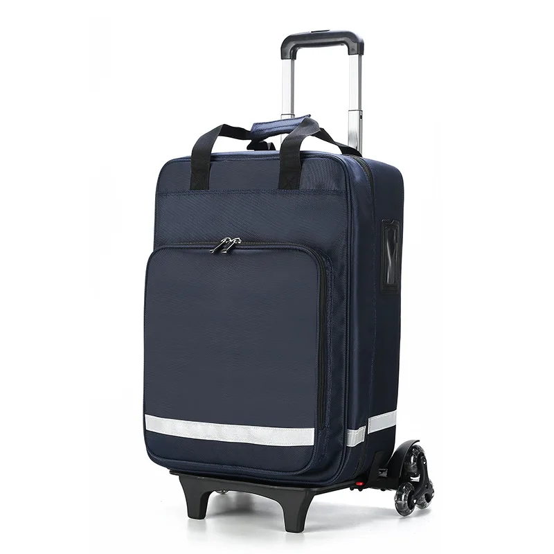 Buy Wholesale China First-aid Trolley Wheels Travel Bags Carrier Made With  Extra Compartments For Traveling Waterproof & Medical First-aid Travel  Rolling Bag at USD 15.5