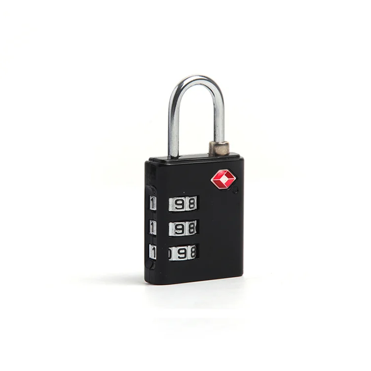 Durable 3 Digit Combination Password Coded Zinc Alloy Padlock TSA Travel Lock