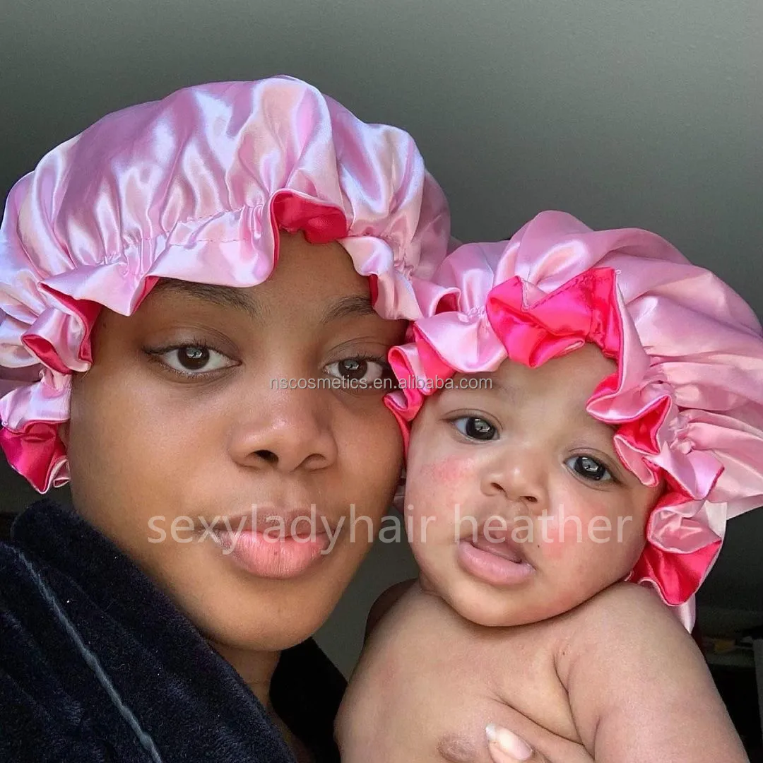 Best Selling Silk Mommy And Me Double Layer Adjustable Band Satin Hair