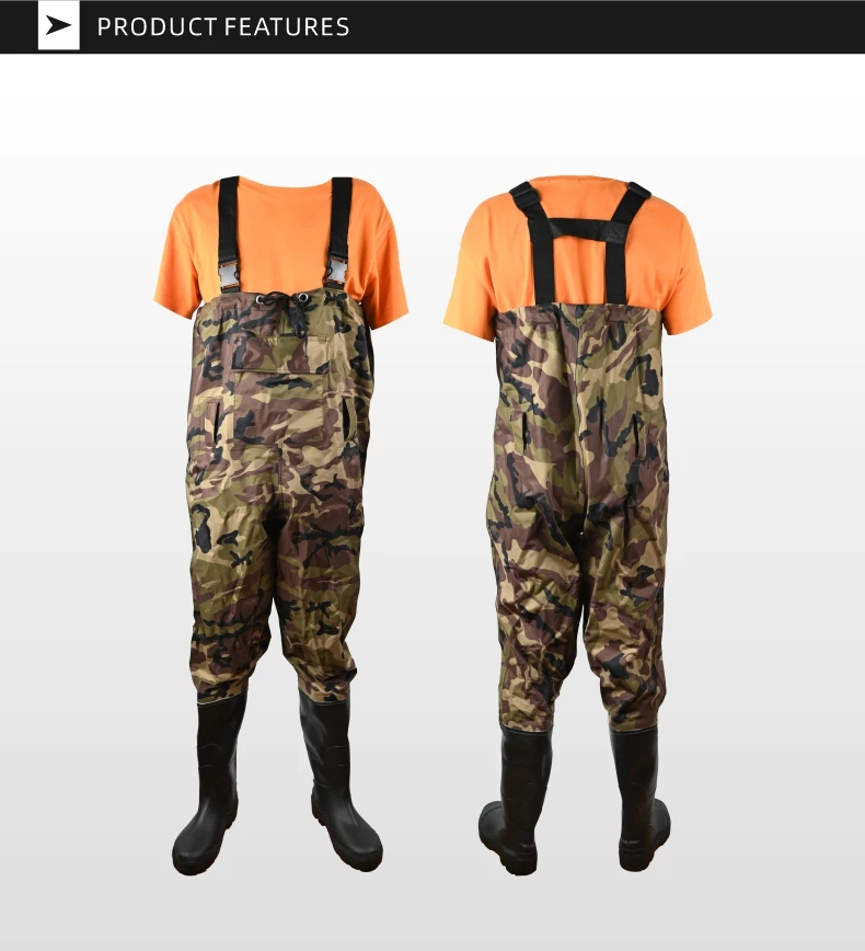 Camouflage Waterproof Breathable Rain Farming Boot Wader Fishing Suit