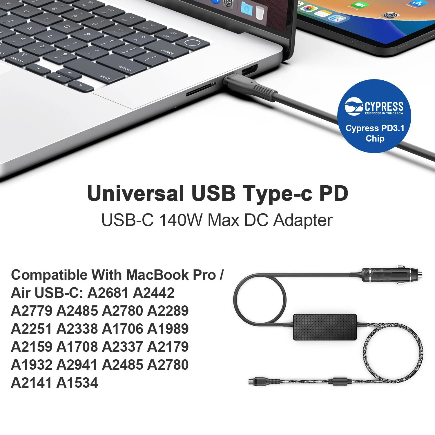 140W USB C PD Auto Fast CAR Charger Output 5V to 28V  Vehicle  Dc Travel Charger  12V 24V