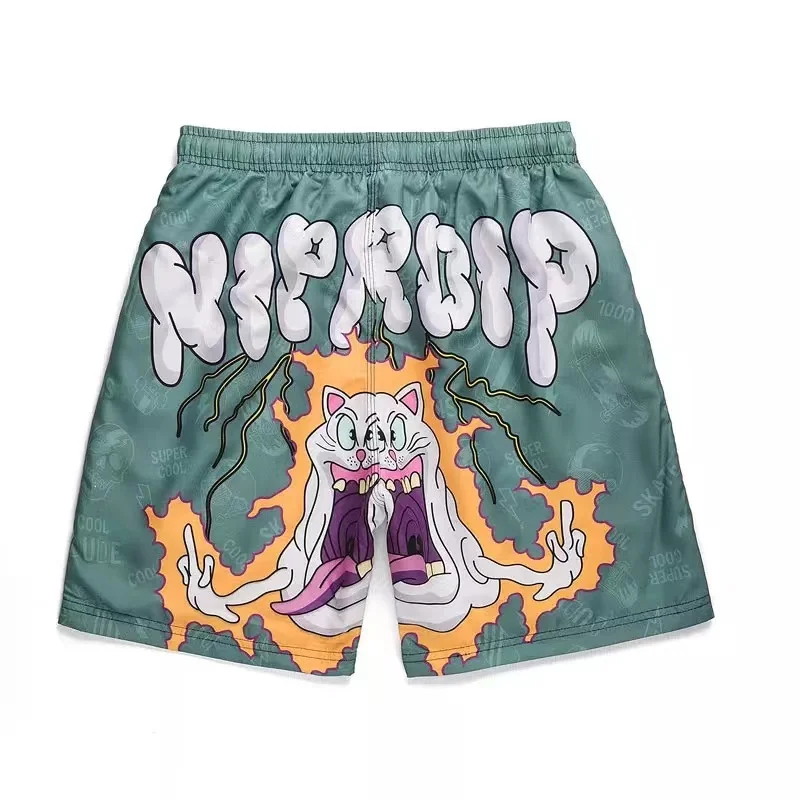 Custom Board Pour Hommes Shorts Drawstring Cartoon Screen Print Cotton Running Athletic Gym Basketball Jogger Short Shorts gallery 2