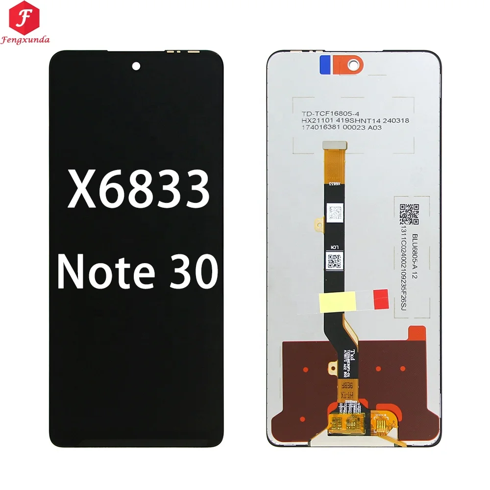 Original LCD for Infinix Note 30 Lcd for Infinix X6833 X6833B Lcd Display for Infinix Note 30 Screen Replacement