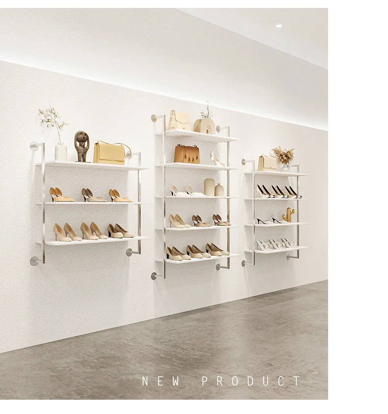 Kainice Customized Space Saving Wall Mounted Shoe Bag Organizer Boutique Display Shoe Store