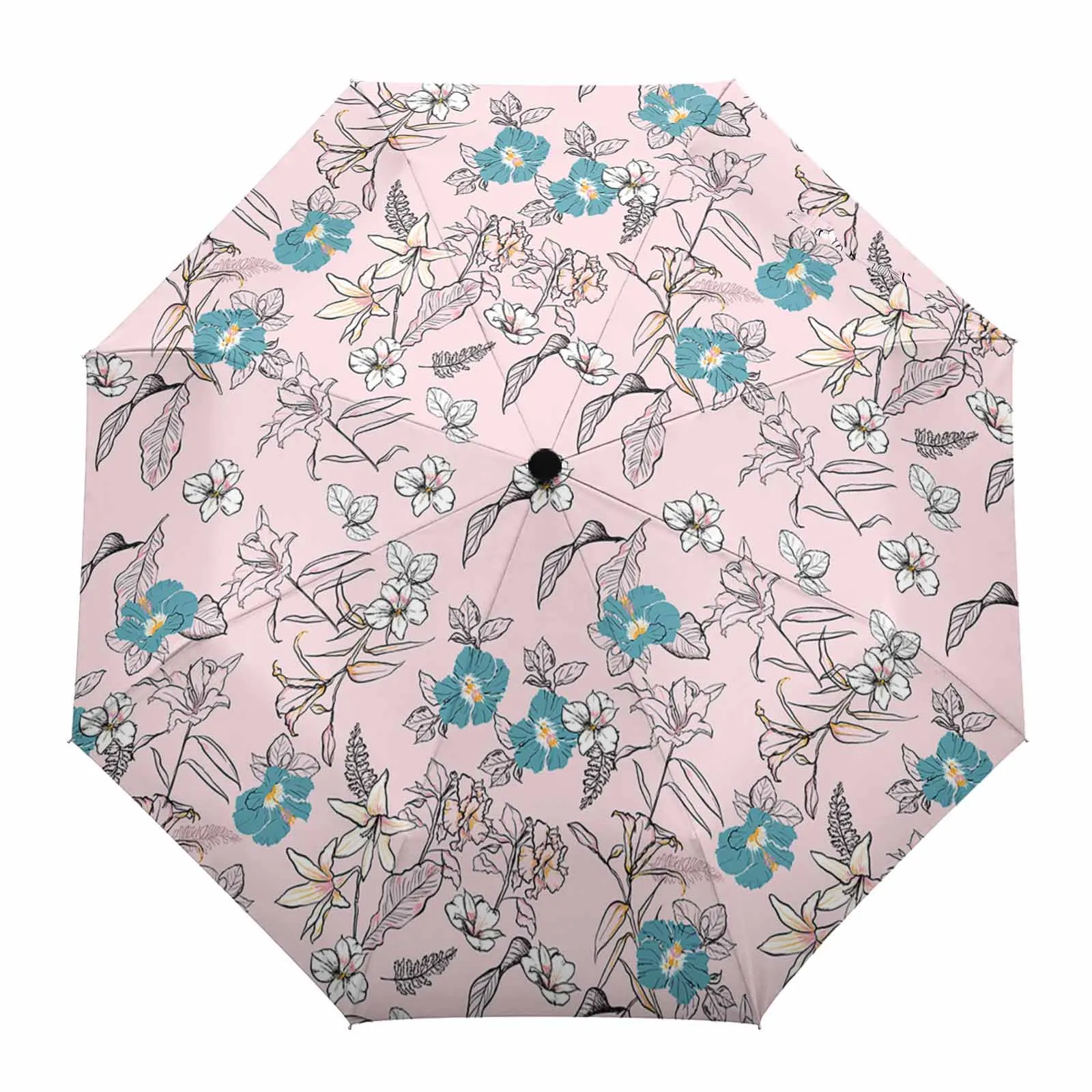 OEM Strongest Light Portable And Automatic Folding Rain Windproof Umbrella Durable Premium Grip Fits Car Backpack_voghion.com