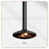 UFO - wood-burning fireplace-900mm