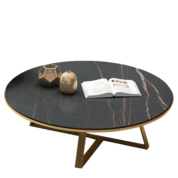 Nordic Wrought Iron Marble Coffee Table