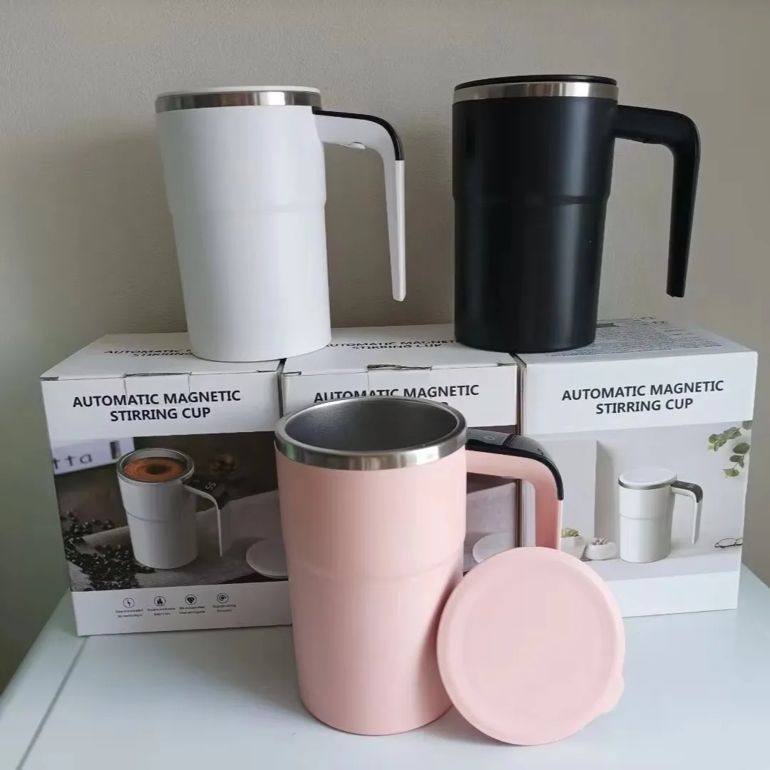 FAST Custom Lazy Coffee Mug Plastic USB Powered Portable Automatic Mixing Cup With Magnetic Design And Blender Function_voghion.com