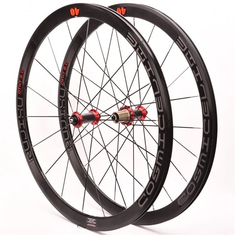 RUJIXU 700C Carbon Fiber Tube Road Bicycle Wheelset