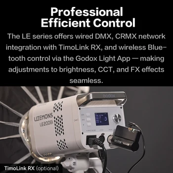 New Godox LITEMONS LE200Bi Bi-color LED Light Photography COB Video Light Live Short Videos for Filmmaking Live Streaming detail image