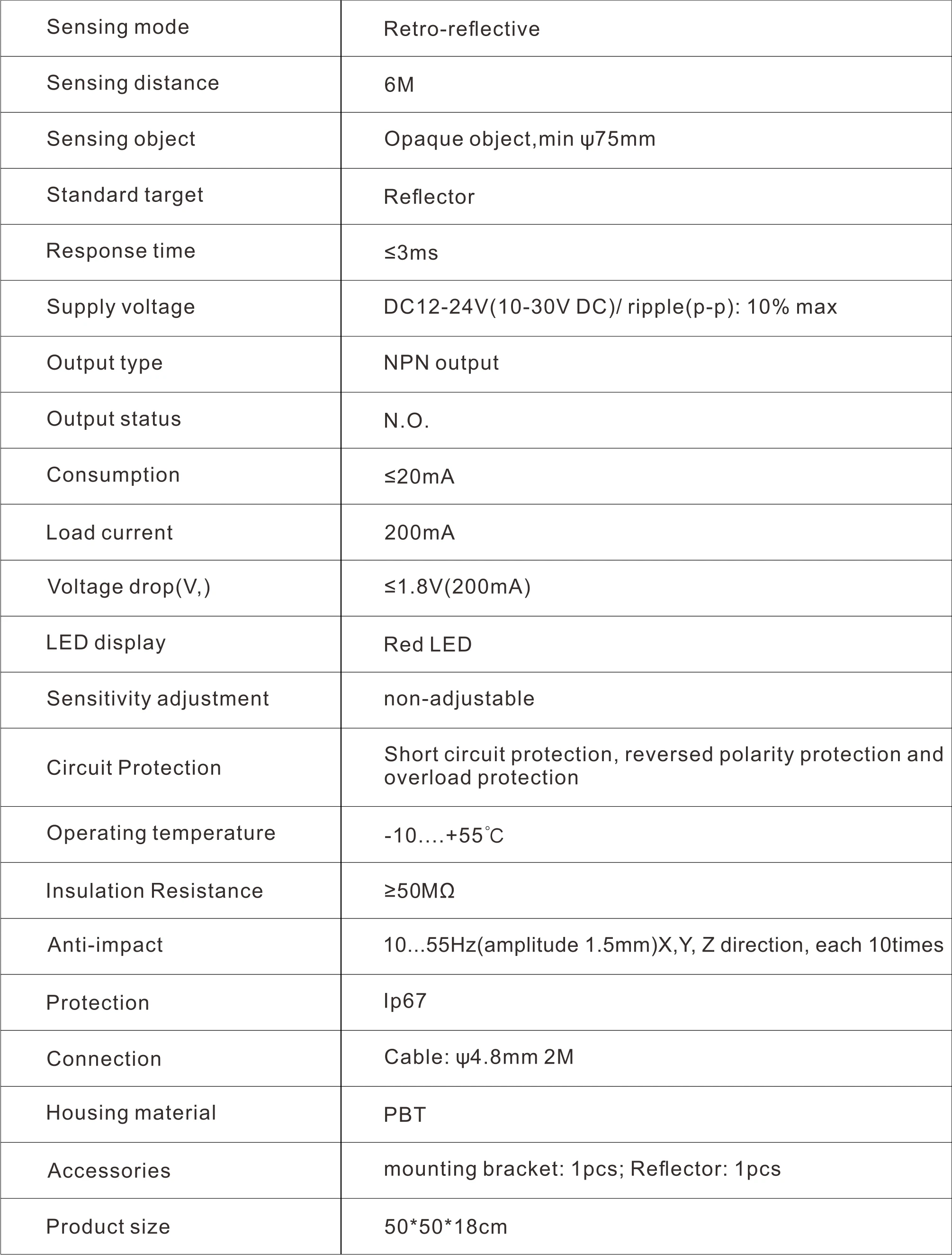 Infrared Photoelectric Rereflective Photo Sensor Buy Photo Reflective Sensor,Safety Barrier