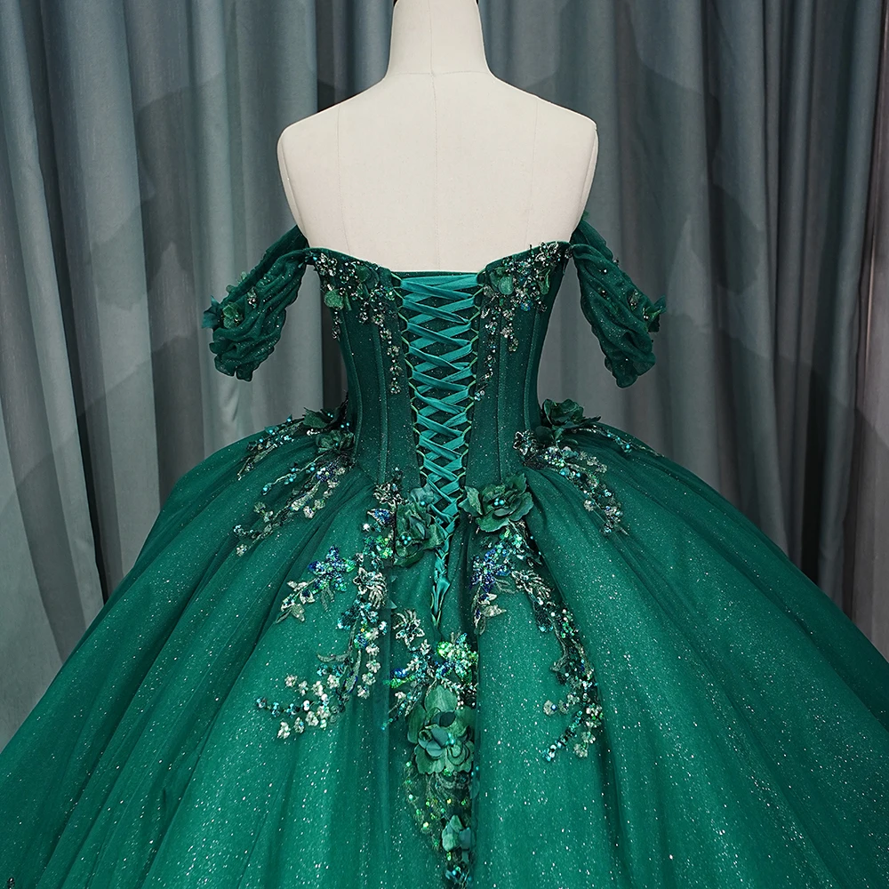 flowers with emerald green dress Rebecca flower girl dress emerald – MyBabyByMerry main image 1