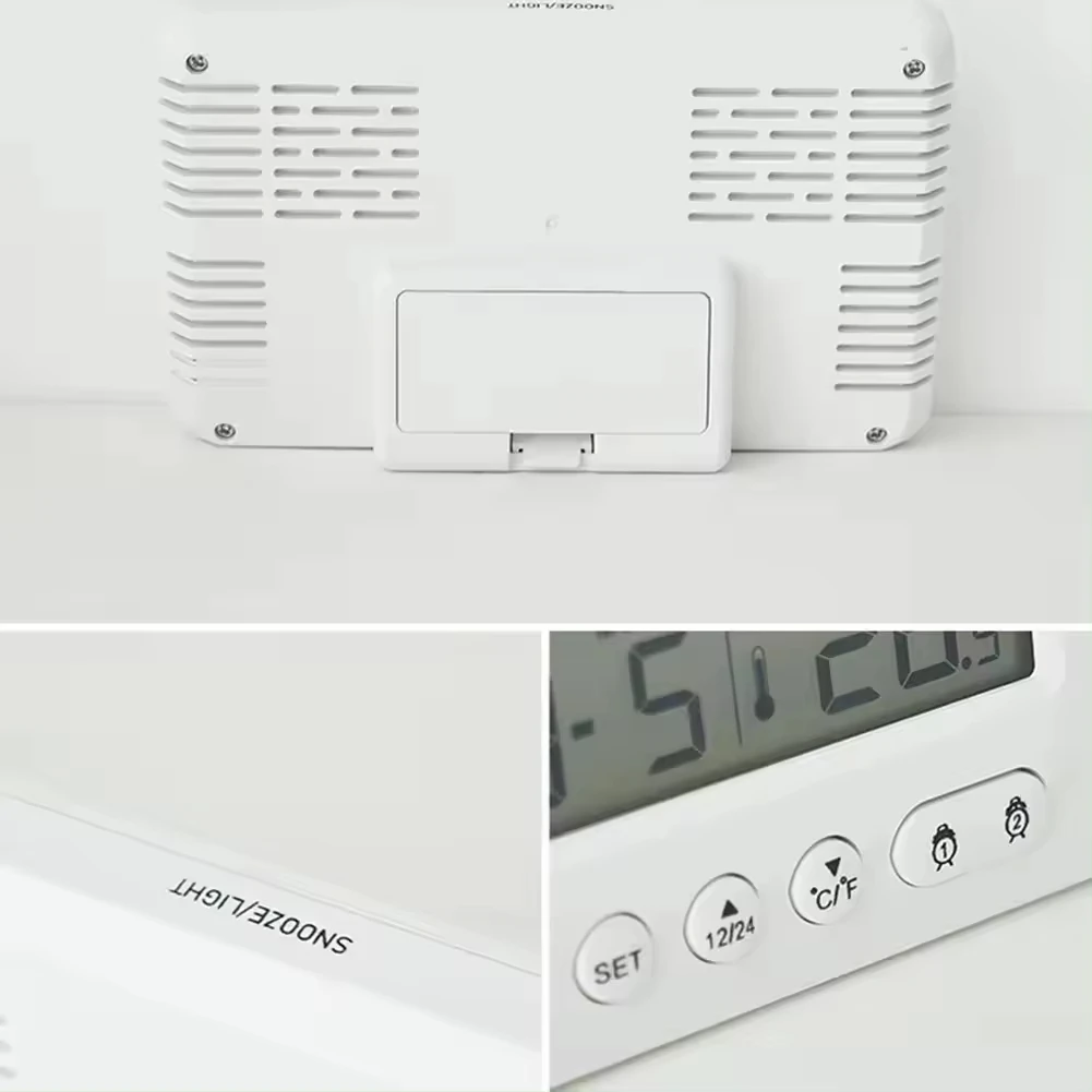 2024 Classic Digital Smart Wall&desk Clock Temperature Humidity Alarm Clock Backlight Table Time Display
