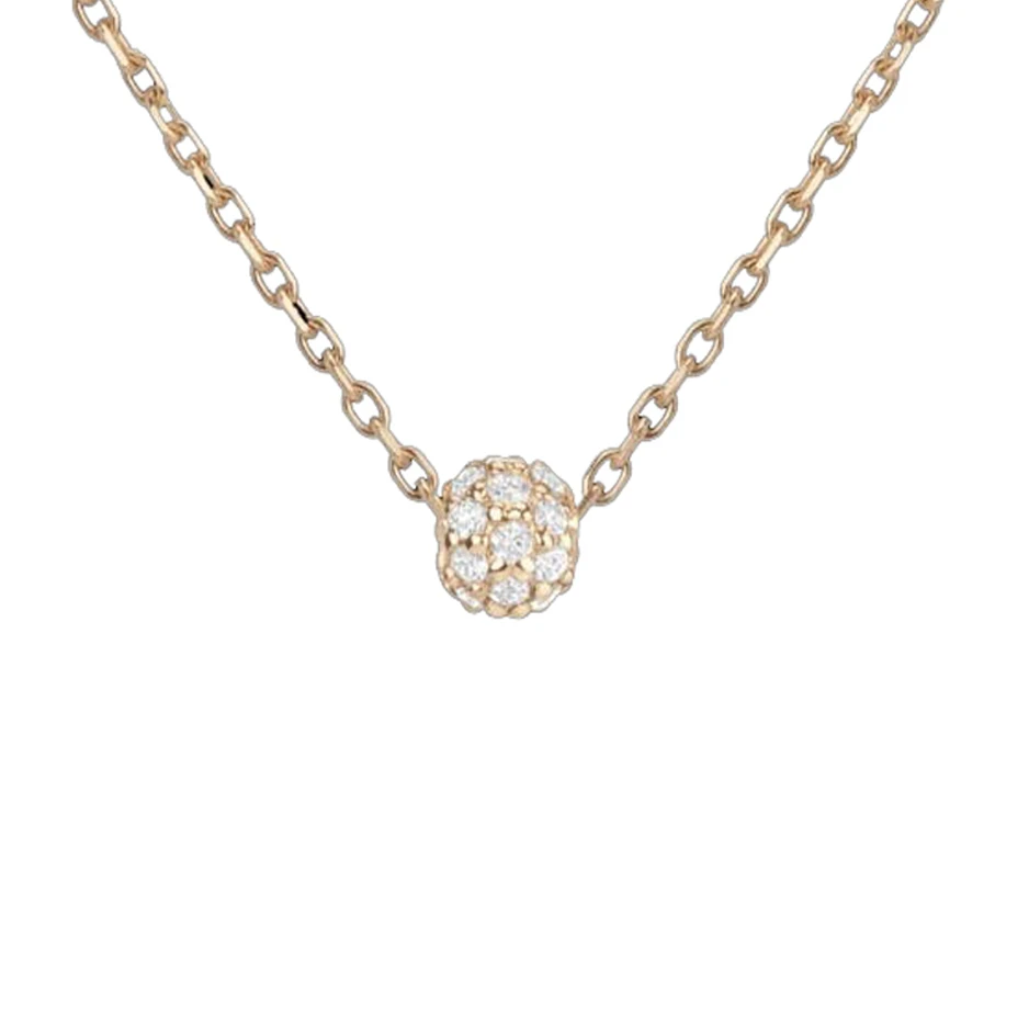 diamond ball pendant necklace