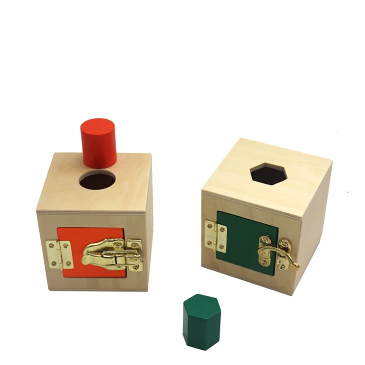 Creative Montessori Lock Box Shape Matching Kids Educational Training