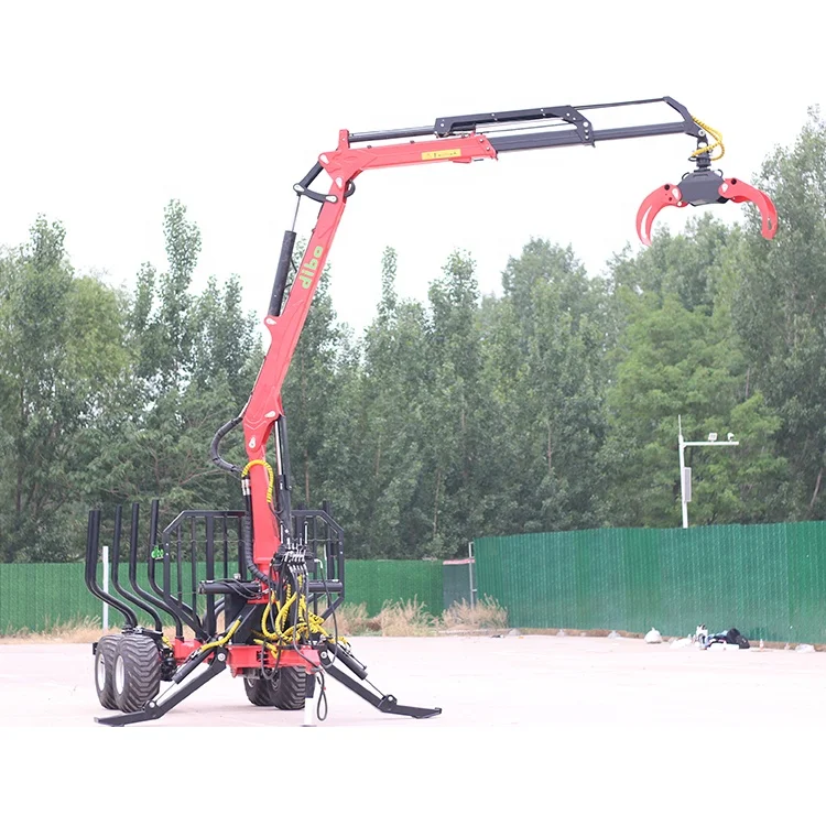 CE сертификация высокопроизводительный сельскохозяйственный гидравлический деревянный бревенчатый погрузчик кран для прицепа с бревенчатым