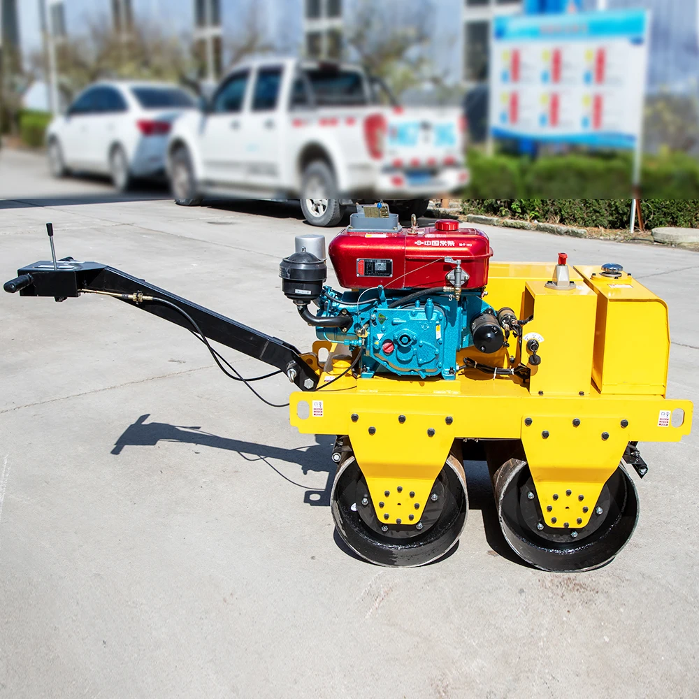 Portable Road Roller Compactor Building Road Construction Machine with Strong Vibrator